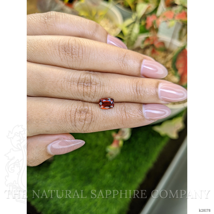 1.52 Ct. Orangish Red Garnet from Ceylon (Sri Lanka)