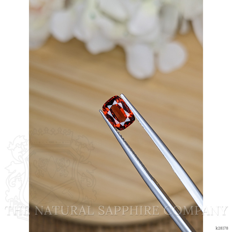 1.52 Ct. Orangish Red Garnet from Ceylon (Sri Lanka)