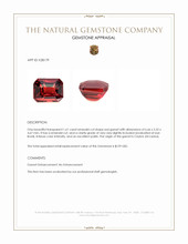 1.61 Ct. Red Garnet from Ceylon (Sri Lanka) Appraisal
