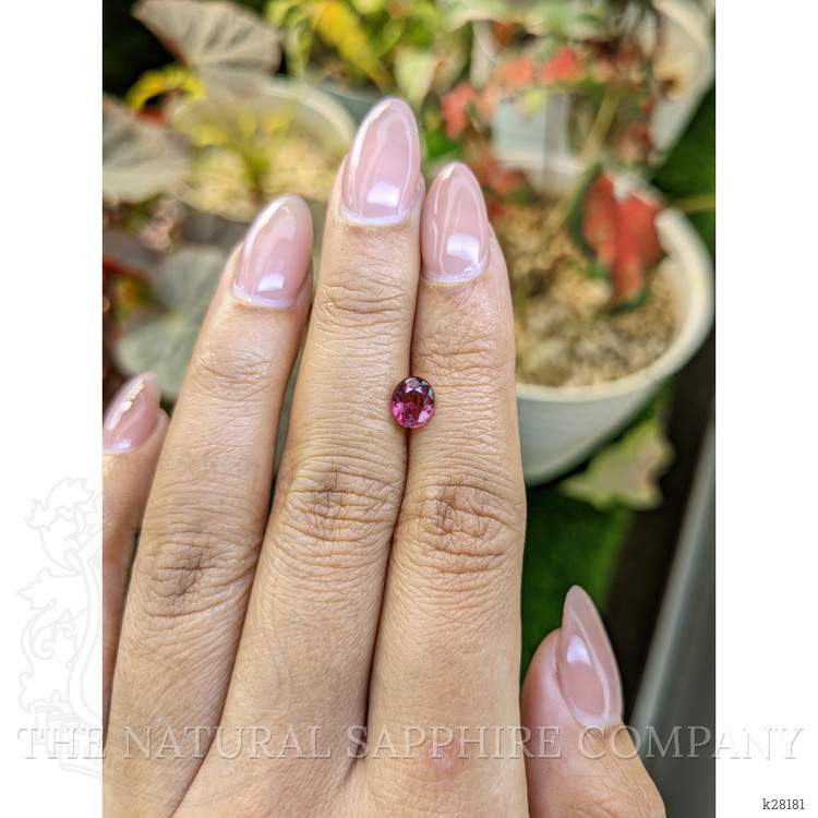 1.13 Ct. Purplish Pink Rhodolite Garnet from Ceylon (Sri Lanka)