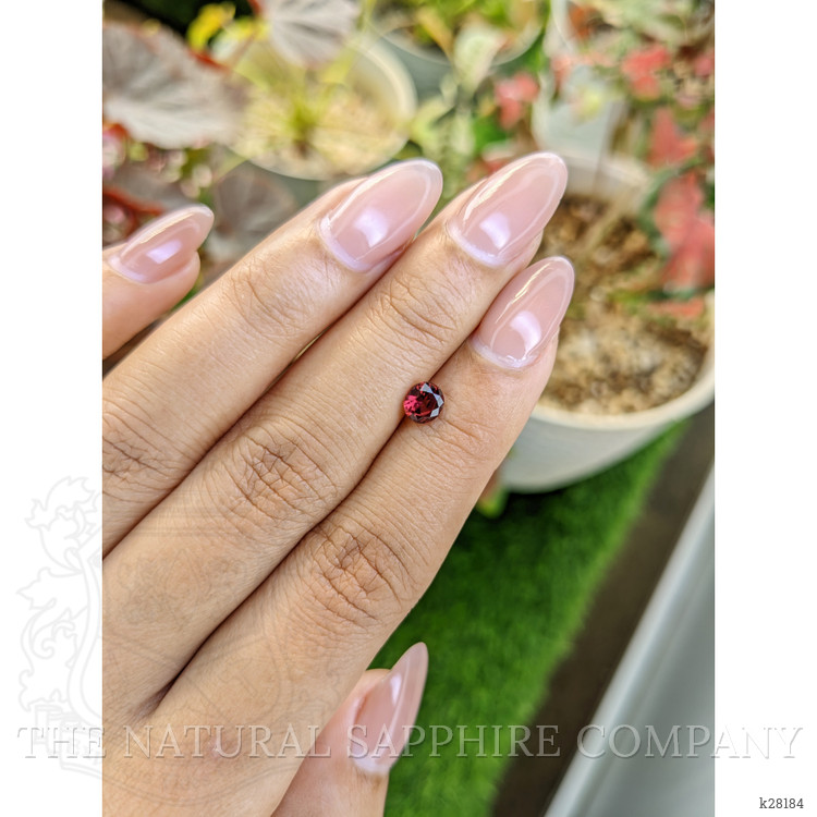 0.72 Ct. Purplish Red Rhodolite Garnet from Ceylon (Sri Lanka)