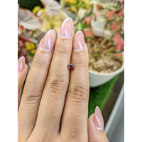 0.72 Ct. Purplish Red Rhodolite Garnet from Ceylon (Sri Lanka) Life Style
