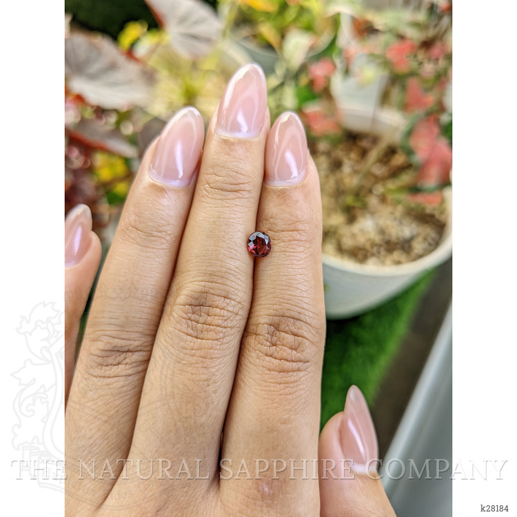 0.72 Ct. Purplish Red Rhodolite Garnet from Ceylon (Sri Lanka)