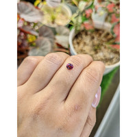 0.68 Ct. Purplish Pink Rhodolite Garnet from Ceylon (Sri Lanka) Life Style