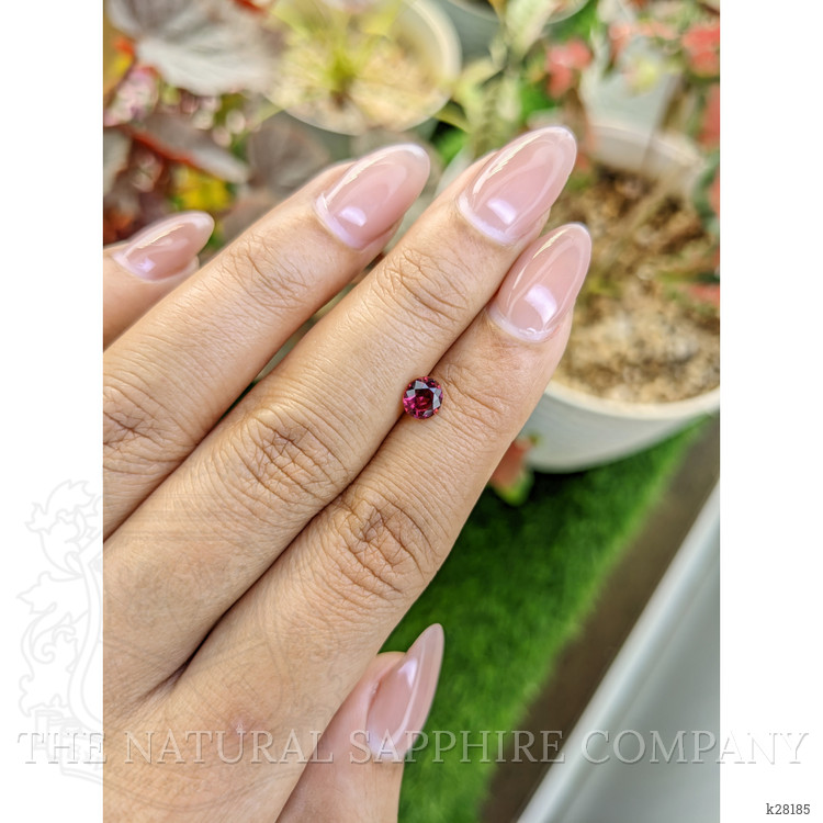 0.68 Ct. Purplish Pink Rhodolite Garnet from Ceylon (Sri Lanka)