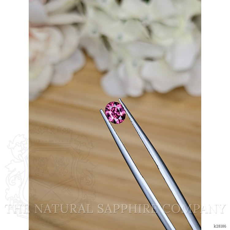 0.66 Ct. Purplish Pink Rhodolite Garnet from Ceylon (Sri Lanka)