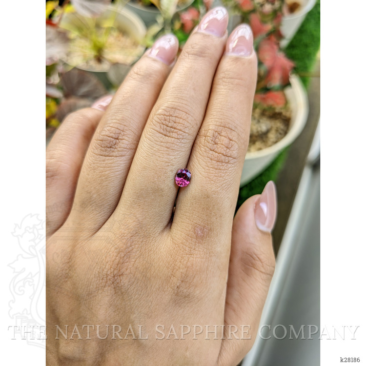 0.66 Ct. Purplish Pink Rhodolite Garnet from Ceylon (Sri Lanka)