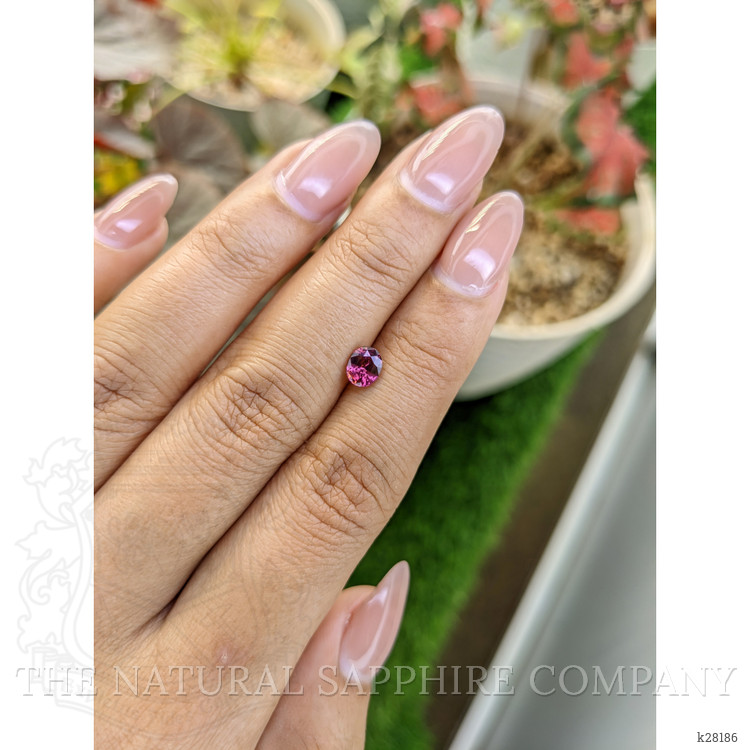 0.66 Ct. Purplish Pink Rhodolite Garnet from Ceylon (Sri Lanka)