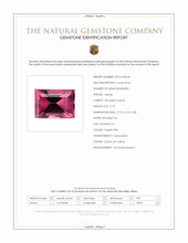 0.75 Ct. Purplish Pink Rhodolite Garnet from Ceylon (Sri Lanka) Scan Report