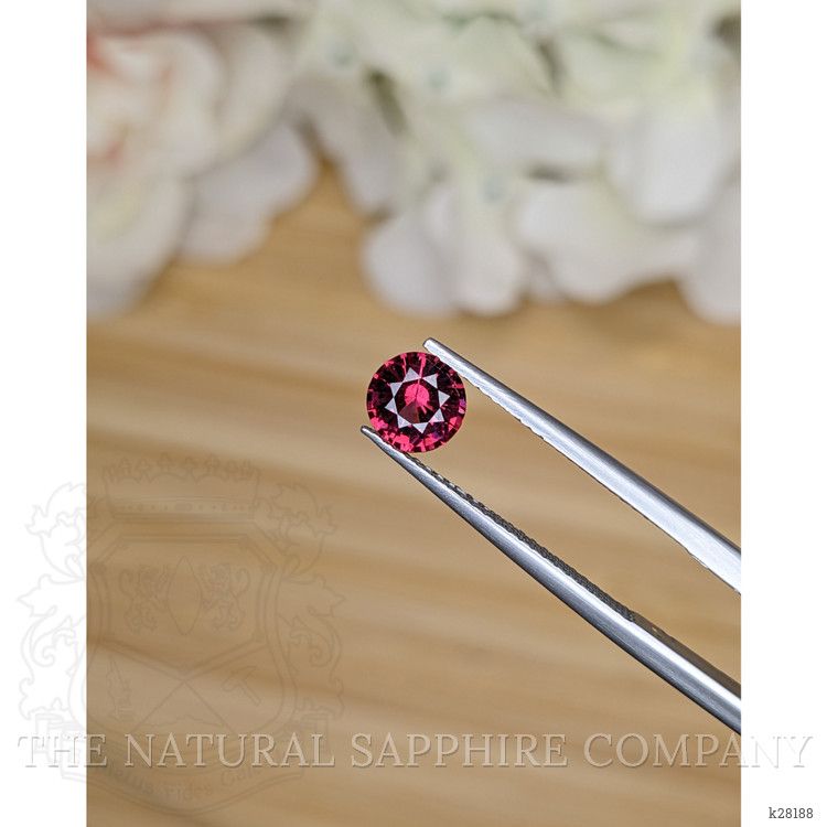0.98 Ct. Purplish Red Rhodolite Garnet from Ceylon (Sri Lanka)