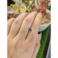 0.98 Ct. Purplish Red Rhodolite Garnet from Ceylon (Sri Lanka) Life Style