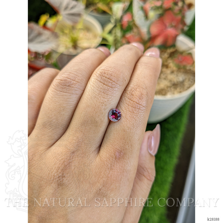 0.98 Ct. Purplish Red Rhodolite Garnet from Ceylon (Sri Lanka)