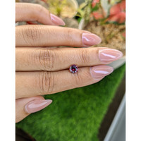 0.98 Ct. Purplish Red Rhodolite Garnet from Ceylon (Sri Lanka) Life Style