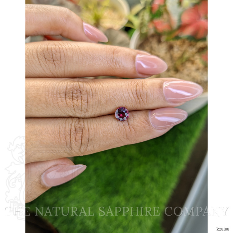 0.98 Ct. Purplish Red Rhodolite Garnet from Ceylon (Sri Lanka)