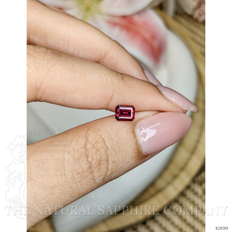 0.77 Ct. Purplish Pink Rhodolite Garnet from Ceylon (Sri Lanka)
