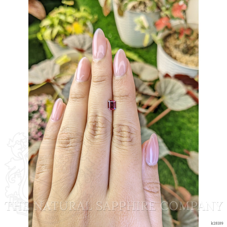 0.77 Ct. Purplish Pink Rhodolite Garnet from Ceylon (Sri Lanka)