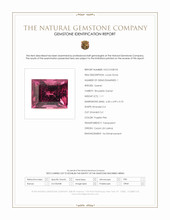 1.11 Ct. Purplish Pink Rhodolite Garnet from Ceylon (Sri Lanka) Scan Report