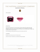 0.76 Ct. Purplish Pink Rhodolite Garnet from Ceylon (Sri Lanka) Appraisal