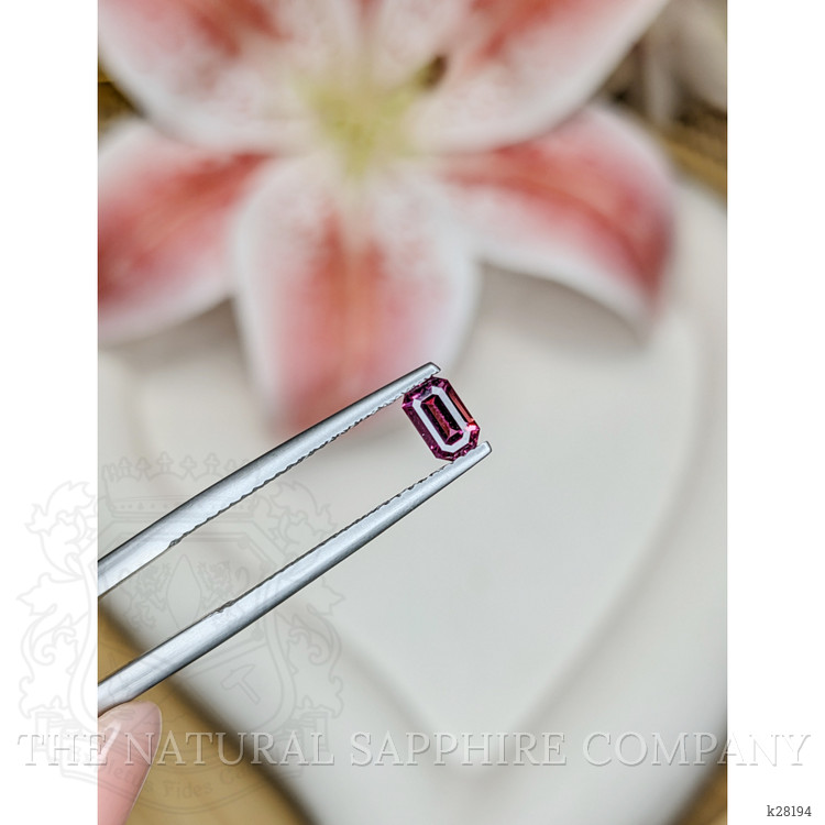 0.48 Ct. Pinkish Purple Rhodolite Garnet from Ceylon (Sri Lanka)