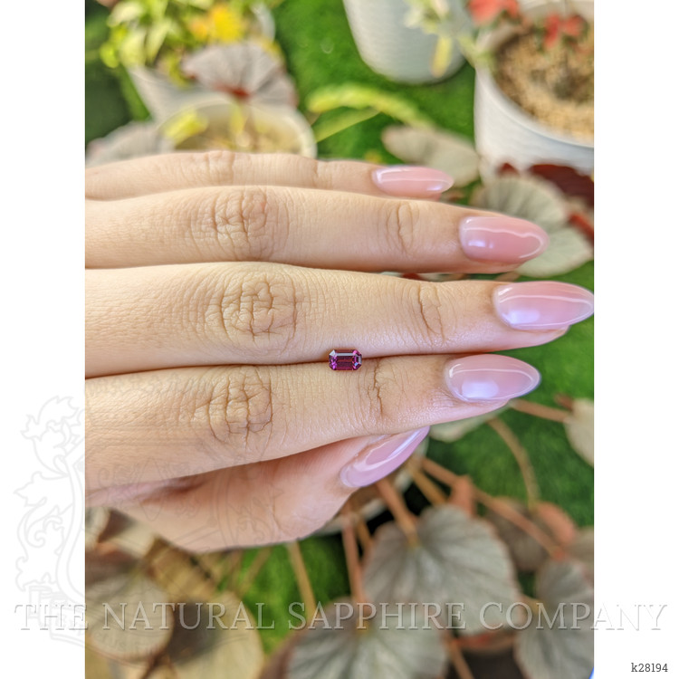 0.48 Ct. Pinkish Purple Rhodolite Garnet from Ceylon (Sri Lanka)