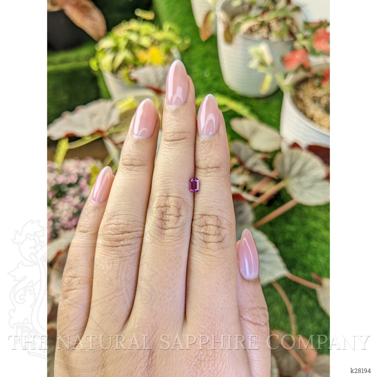 0.48 Ct. Pinkish Purple Rhodolite Garnet from Ceylon (Sri Lanka)