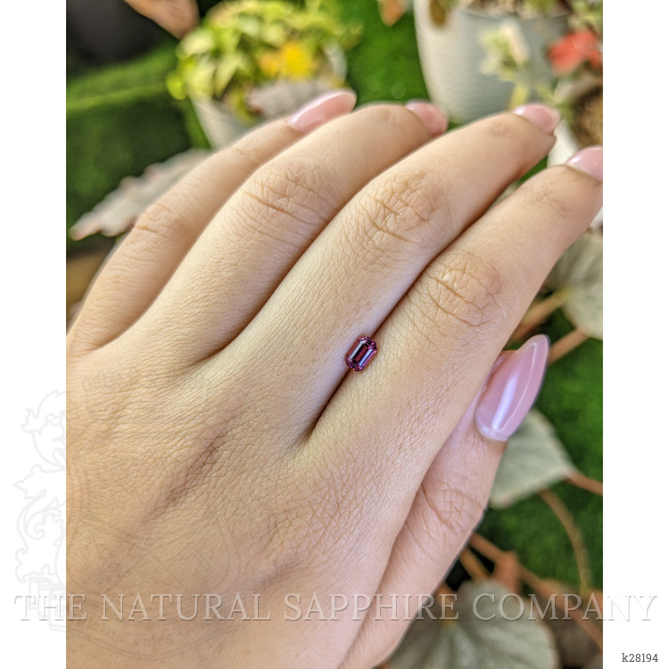 0.48 Ct. Pinkish Purple Rhodolite Garnet from Ceylon (Sri Lanka)