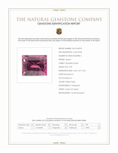 0.99 Ct. Pinkish Purple Rhodolite Garnet from Ceylon (Sri Lanka) Scan Report