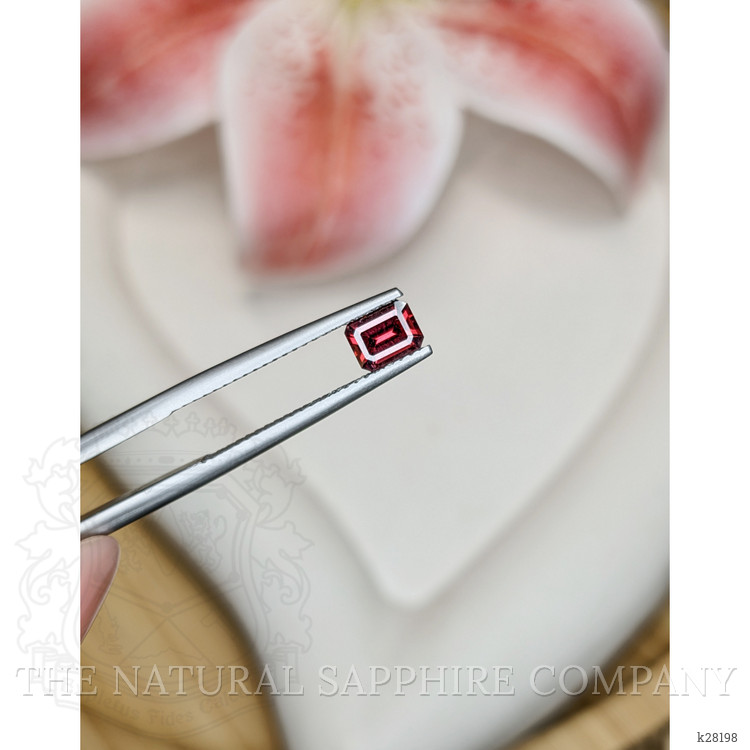 0.72 Ct. Pinkish Red Garnet from Ceylon (Sri Lanka)
