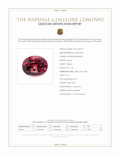 0.72 Ct. Pinkish Red Garnet from Ceylon (Sri Lanka) Scan Report