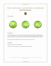 9.12 Ct. Green (Lime Green) Cabochon Peridot from Pakistan Appraisal