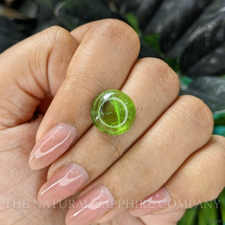 9.12 Ct. Green (Lime Green) Cabochon Peridot from Pakistan