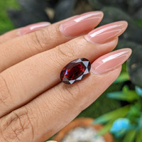 4.66 Ct. Red Garnet from South Africa Life Style
