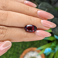 4.66 Ct. Red Garnet from South Africa Life Style
