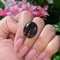 24.94 Ct. Brown Cabochon Tourmaline from Africa Life Style
