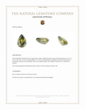5.26 Ct. Yellowish Green Zircon from Ceylon (Sri Lanka) Appraisal