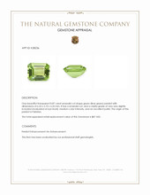 0.87 Ct. Green (Lime Green) Peridot from Pakistan Appraisal