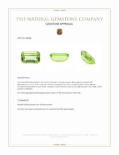 1.04 Ct. Green (Lime Green) Peridot from Pakistan Appraisal