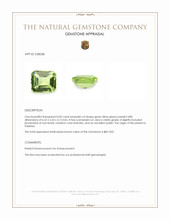 0.82 Ct. Green (Lime Green) Peridot from Pakistan Appraisal