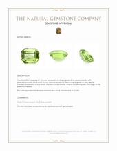1.16 Ct. Green (Lime Green) Peridot from Pakistan Appraisal