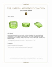 1.19 Ct. Green (Lime Green) Peridot from Pakistan Appraisal