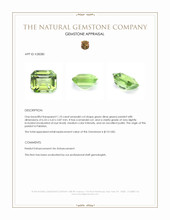 1.10 Ct. Green (Lime Green) Peridot from Pakistan Appraisal