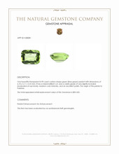 0.90 Ct. Green (Lime Green) Peridot from Pakistan Appraisal