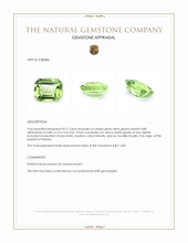 0.71 Ct. Green (Lime Green) Peridot from Pakistan Appraisal