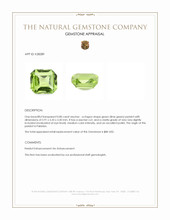 0.80 Ct. Green (Lime Green) Peridot from Pakistan Appraisal