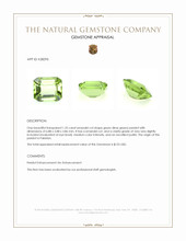 1.25 Ct. Green (Lime Green) Peridot from Pakistan Appraisal