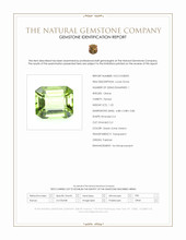 1.25 Ct. Green (Lime Green) Peridot from Pakistan Scan Report