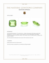 1.27 Ct. Green (Lime Green) Peridot from Pakistan Appraisal