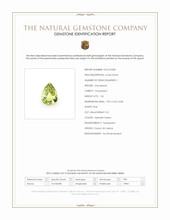 1.26 Ct. Yellowish Green Chrysoberyl from Ceylon (Sri Lanka) Scan Report