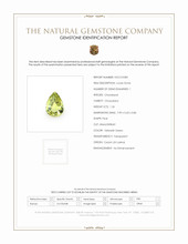 1.26 Ct. Yellowish Green Chrysoberyl from Ceylon (Sri Lanka) Scan Report