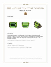 1.92 Ct. Yellowish Green Tourmaline from Tanzania Appraisal